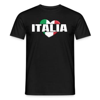 I love Italy - Italia Love - Men's T-Shirt - black - Front - AI Model Male 178 light (178cm)