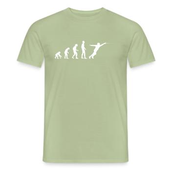 Fechten Evolution T-Shirt - Männer T-Shirt - Sage - Vorne - AI Model Male 178 light (178cm)