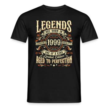 Vintage Born 1999 Legends Vintage Birthday - Men's T-Shirt - black - Front - AI Model Male 178 light (178cm)