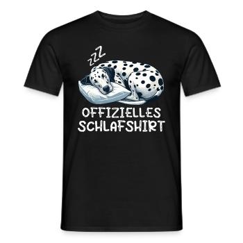 Offizielles Schlafshirt Dalmatiner Hund Hunde - Männer T-Shirt - Schwarz - Vorne - AI Model Male 178 light (178cm)