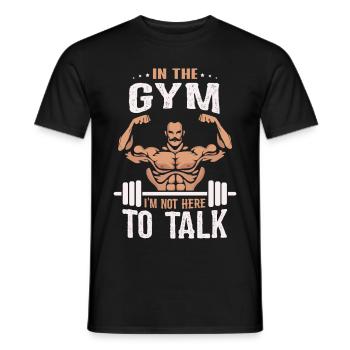 Bodybuilding T-shirt - In the Gym - Men's T-Shirt - black - Front - AI Model Male 178 light (178cm)