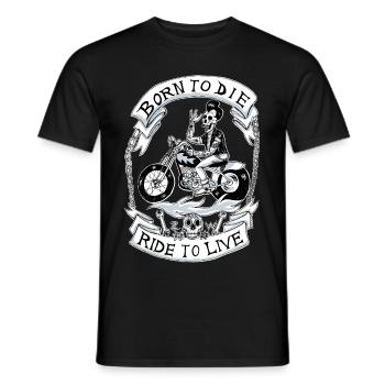 Born to die! ride to live! - Männer T-Shirt - Schwarz - Vorne - AI Model Male 178 light (178cm)