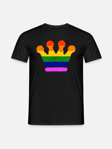 LGBT Gay Pride Crown Crown CSD Rainbow - Men's T-Shirt - black