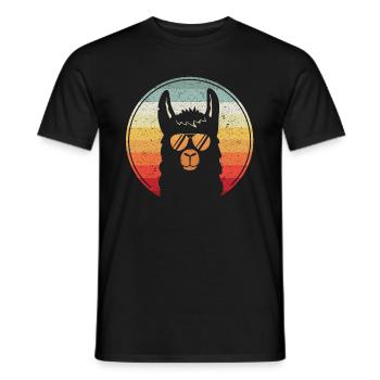 Lama Shirt Alpaga No Prob Lama Cadeau - T-shirt homme - noir - Devant - AI Model Male 178 light (178cm)