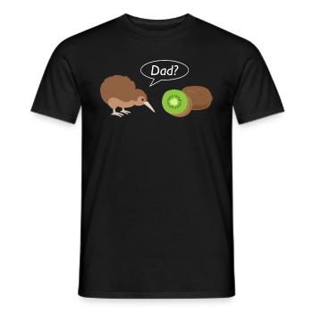 Kiwi oiseau fruit papa - T-shirt homme - noir - Devant - AI Model Male 178 light (178cm)
