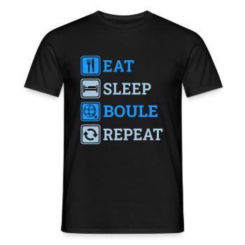 Funny Boule Sayings Boule Player Boccia Pentaque - Men's T-Shirt - black - Front - AI Model Male 178 light (178cm)