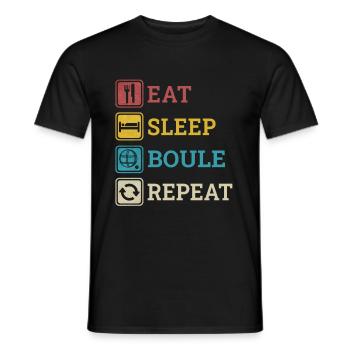 Boule sayings for boules players in the club Boccia - Men's T-Shirt - black - Front - AI Model Male 178 light (178cm)
