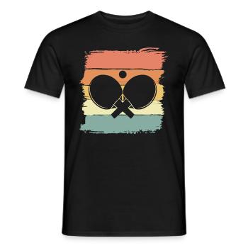 Tennis de table rétro vintage - T-shirt homme - noir - Devant - AI Model Male 178 light (178cm)