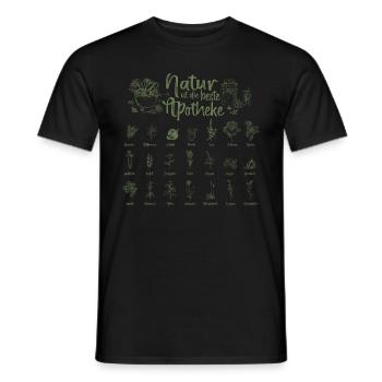 Natur ist die beste Apotheke - Männer T-Shirt - Schwarz - Vorne - AI Model Male 178 light (178cm)