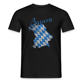 Bayern - Männer T-Shirt - Schwarz - Vorne - AI Model Male 178 light (178cm)