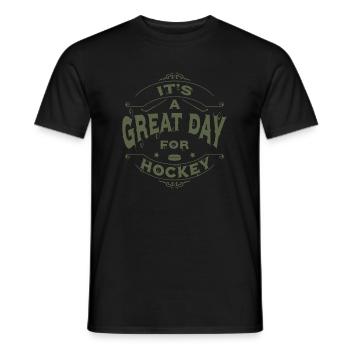Eishockey - Männer T-Shirt - Schwarz - Vorne - AI Model Male 178 light (178cm)