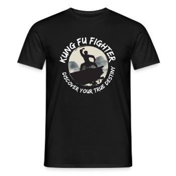 Kung Fu - T-shirt homme - noir - Devant - AI Model Male 178 light (178cm)