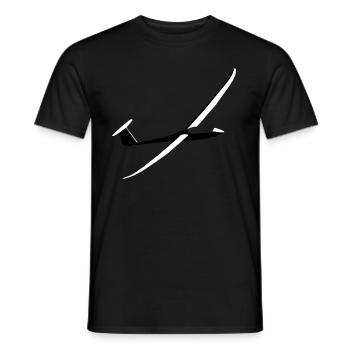 duo discus Segelflugzeug Segelfliegen Segelflieger - Männer T-Shirt - Schwarz - Vorne - AI Model Male 178 light (178cm)