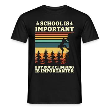 Boulder Climbing Mountaineering Rock Climbing Gift - Men's T-Shirt - black - Front - AI Model Male 178 light (178cm)