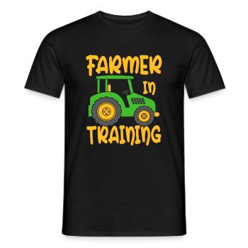 Agriculteur en formation Agriculture agricole Drôle d’agriculteur - T-shirt homme - noir - Devant - AI Model Male 178 light (178cm)