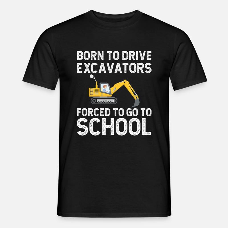 Baggerfahrer Bagger Schule - Männer T-Shirt - Schwarz