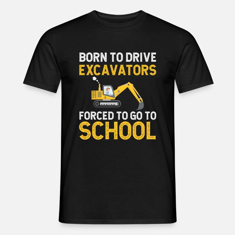 Baggerfahrer Bagger Schule - Männer T-Shirt - Schwarz