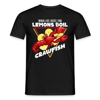 Crawfish Cajun & Crawfish Lobster Cooking - Men's T-Shirt - black - Front - AI Model Male 178 light (178cm)