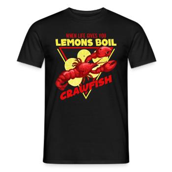 Crawfish Cajun & Crawfish Lobster Cooking - Men's T-Shirt - black - Front - AI Model Male 178 light (178cm)