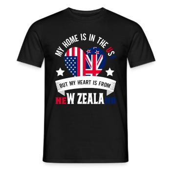 Neuseeland Kultur Kiwi Vogel Neuseeland Flagge - Männer T-Shirt - Schwarz - Vorne - AI Model Male 178 light (178cm)