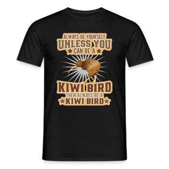 Neuseeland Kultur Kiwi Vogel Neuseeland Flagge - Männer T-Shirt - Schwarz - Vorne - AI Model Male 178 light (178cm)