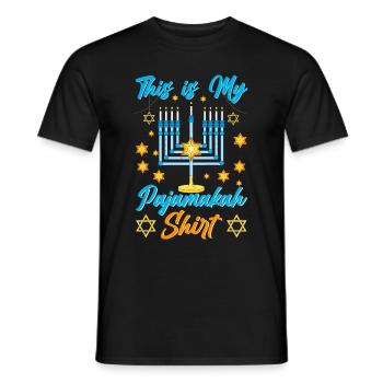 Hanoukka Hanoukka Dreidel Latkes Hanoukka - T-shirt homme - noir - Devant - AI Model Male 178 light (178cm)