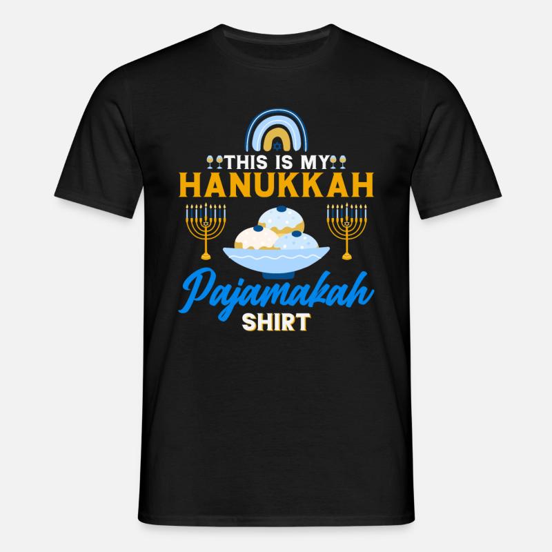 Hanoukka Hanoukka Dreidel Latkes Hanoukka - T-shirt Homme - noir