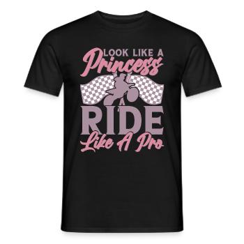 Motocross Filles Motocross Tout-terrain Dirt Bike - T-shirt homme - noir - Devant - AI Model Male 178 light (178cm)
