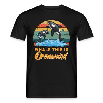 Orca Ocean Whale Orca Fan Sea Animal - Men's T-Shirt - black - Front - AI Model Male 178 light (178cm)