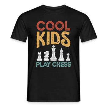 Schach Figuren Schachbrett Schachspieler Schach - Männer T-Shirt - Schwarz - Vorne - AI Model Male 178 light (178cm)