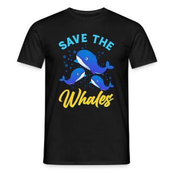 Orca Ocean Whale Orca Fan Seafood - Men's T-Shirt - black - Front - AI Model Male 178 light (178cm)