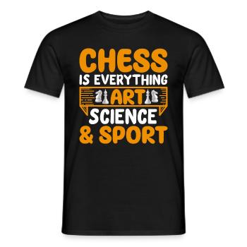 Schach Figuren Schachbrett Schachspieler Schach - Männer T-Shirt - Schwarz - Vorne - AI Model Male 178 light (178cm)