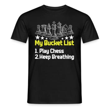 Schach Figuren Schachbrett Schachspieler Schach - Männer T-Shirt - Schwarz - Vorne - AI Model Male 178 light (178cm)