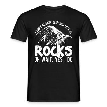 Geology Professor Geologist Geology Student - Men's T-Shirt - black - Front - AI Model Male 178 light (178cm)