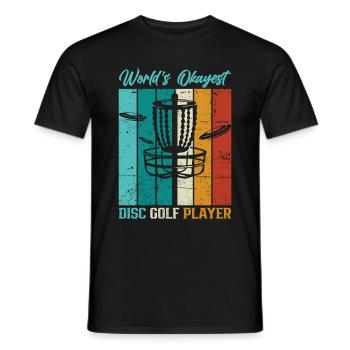 Frisbee Player Disc Golf Frisbee Competition - Men's T-Shirt - black - Front - AI Model Male 178 light (178cm)