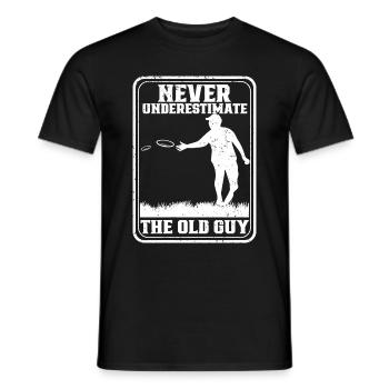 Frisbee Player - Men's T-Shirt - black - Front - AI Model Male 178 light (178cm)