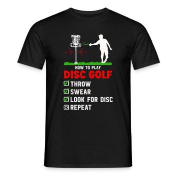 Freestyle Frisbee Disc Golf Frisbee Competition - T-shirt homme - noir - Devant - AI Model Male 178 light (178cm)