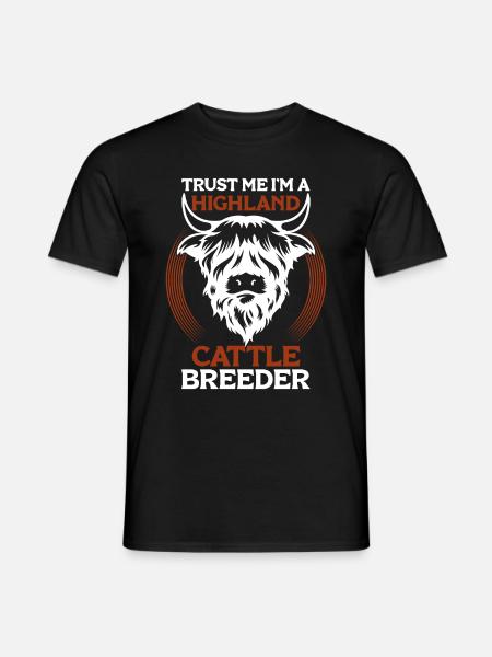 Skotsk højlandskvæg Højlandskvæg - Mænd T-shirt - sort