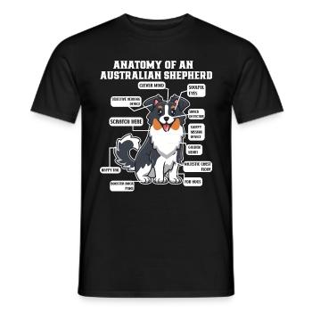 Australian Shepherd Aussie Dad Aussie Mom - Men's T-Shirt - black - Front - AI Model Male 178 light (178cm)