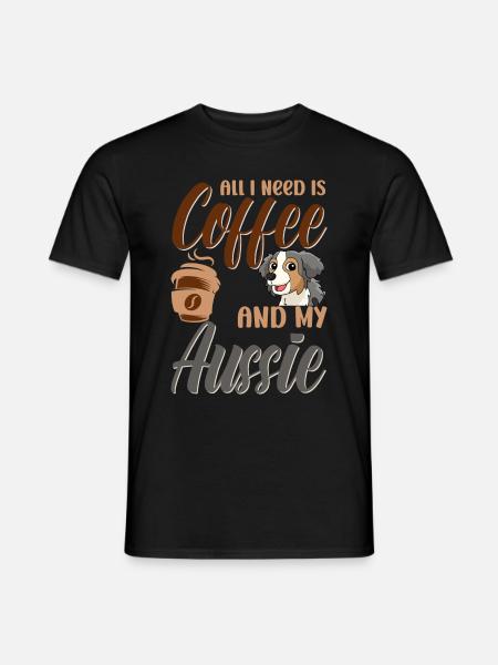 Australischer Schäferhund Aussie Dad Aussie Mom - Männer T-Shirt - Schwarz