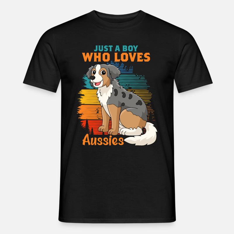 Australischer Schäferhund - Männer T-Shirt - Schwarz