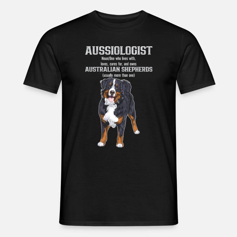 Australischer Schäferhund - Männer T-Shirt - Schwarz