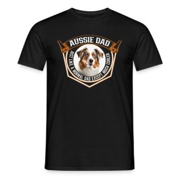 Berger australien, mère australienne - T-shirt homme - noir - Devant - AI Model Male 178 light (178cm)