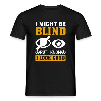 Blindness consciousness Blind by law - Men's T-Shirt - black - Front - AI Model Male 178 light (178cm)