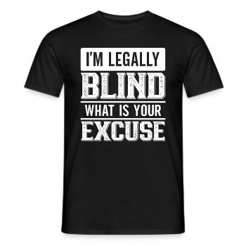 Blindheitsbewusstsein Gesetzlich Blind - Männer T-Shirt - Schwarz - Vorne - AI Model Male 178 light (178cm)