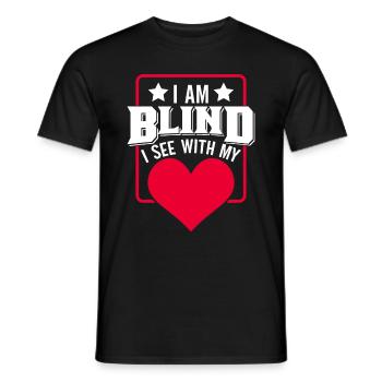 Blind Blindness Awareness Visual Impairment - Men's T-Shirt - black - Front - AI Model Male 178 light (178cm)