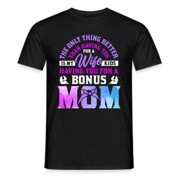 Stepmother Mother's Day Stepmom Mother - Men's T-Shirt - black - Front - AI Model Male 178 light (178cm)