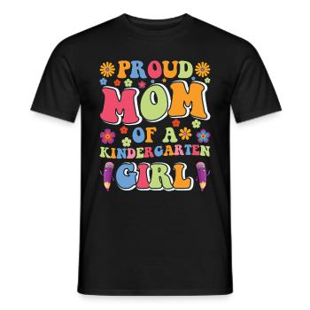 Fière maman d’une fille de maternelle! Fille - T-shirt homme - noir - Devant - AI Model Male 178 light (178cm)