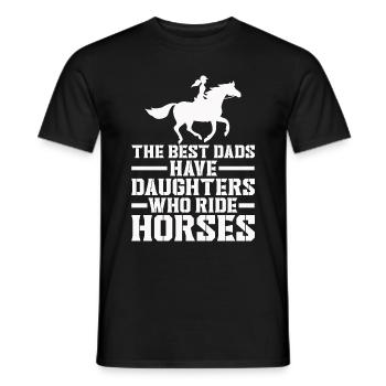 Horse Owner Rider Riding Horse Father - Men's T-Shirt - black - Front - AI Model Male 178 light (178cm)