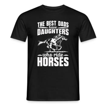 Horse Owner Rider Riding Horse Father - Men's T-Shirt - black - Front - AI Model Male 178 light (178cm)